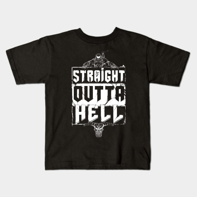 Straight Outta Hell Kids T-Shirt by Harrison2142